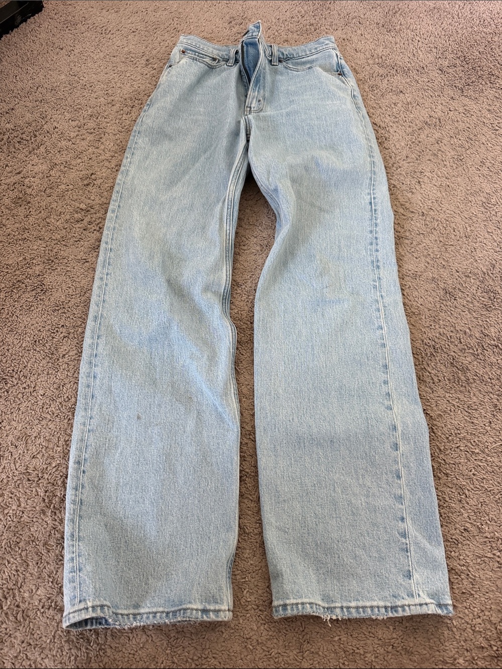 Abercrombie & Fitch Light Blue Relaxed Straight Jeans